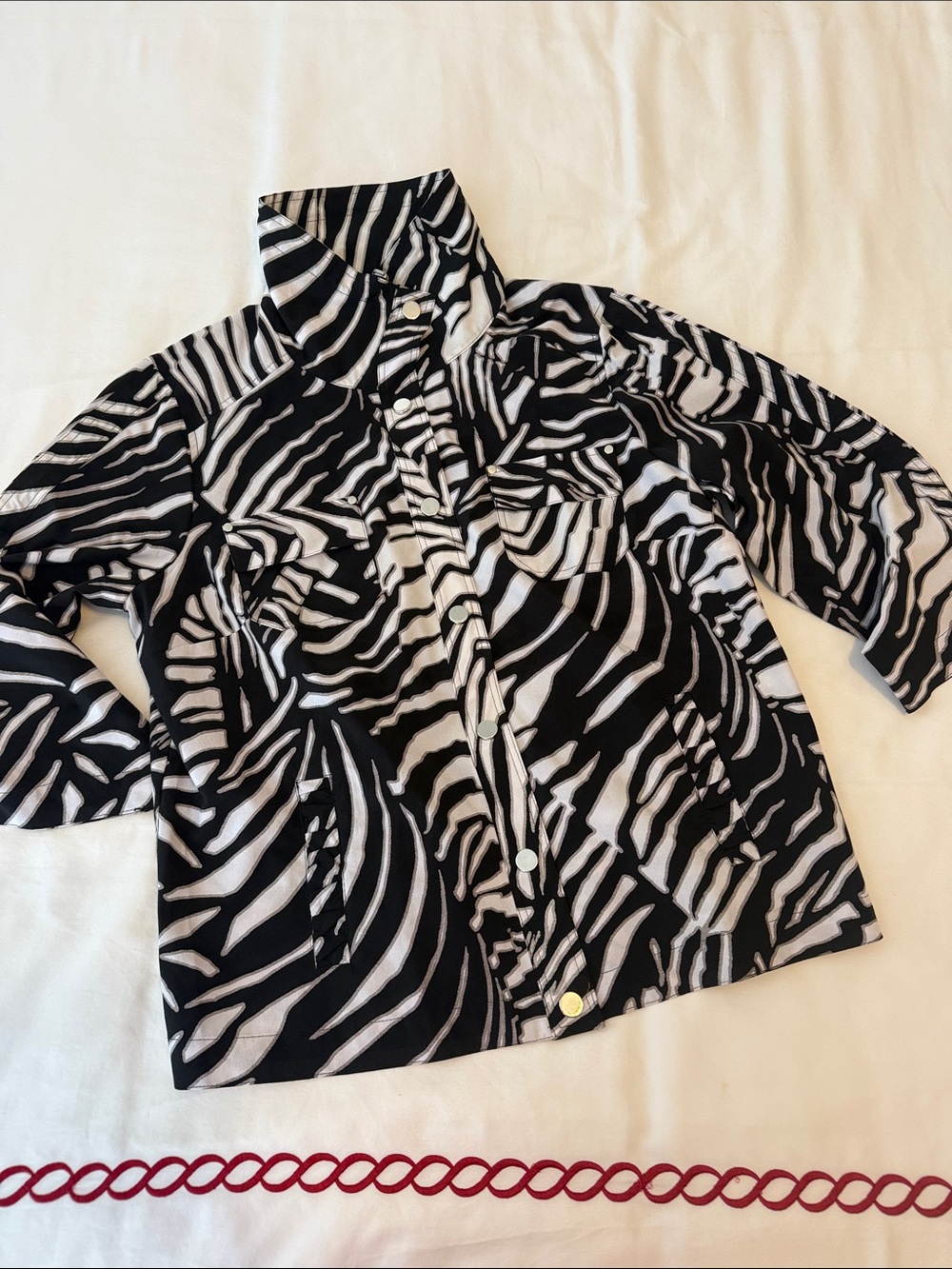 Zenergy - Black & White Zebra Print Women's Jacket